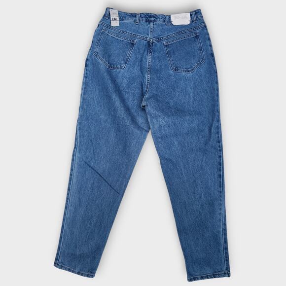 Talbots Jeans Women's 14P Blue Denim Wide Hip Tapered Mom Jean VTG USA Made 80s - Picture 2 of 6